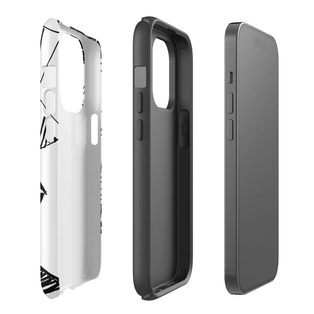 Dynamic Geometry in Ink | Phone Case |  14 Pro | Tough Case | Glossy
