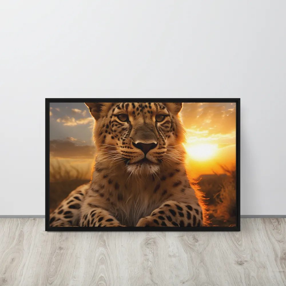 Regal Presence: The Leopard at Sunset