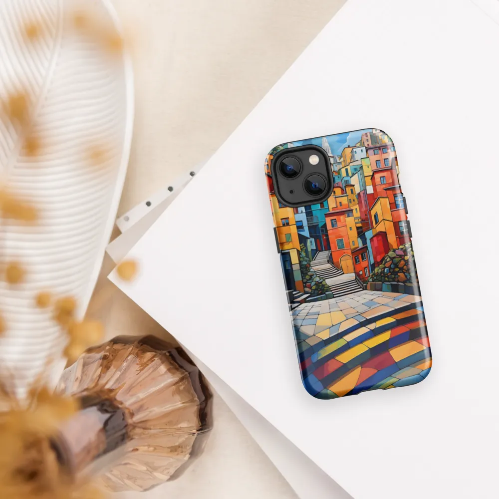 Vibrant Village: A Cubist Journey