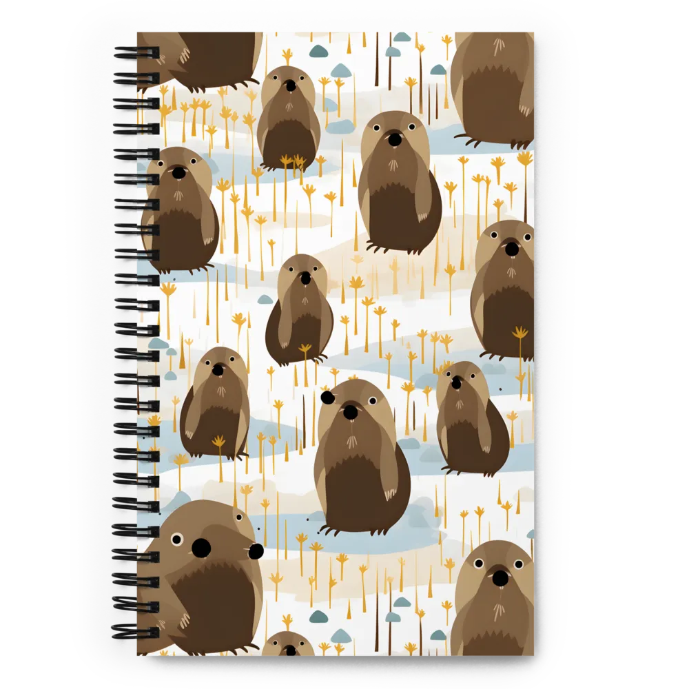 Whimsical Waters: A Celebration of Otters and Seals | Spiral Notebook