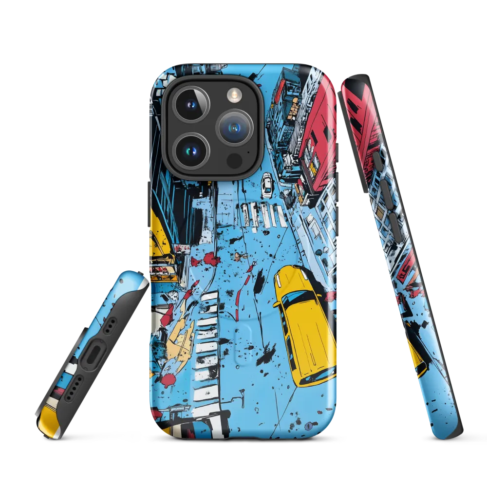 Urban Chaos: Aerial View of City Life | Phone Case |  16 Pro | MagSafe® Tough Case | Glossy