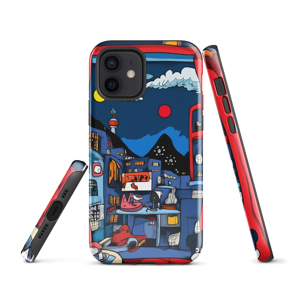 Whimsical Cityscape at Night