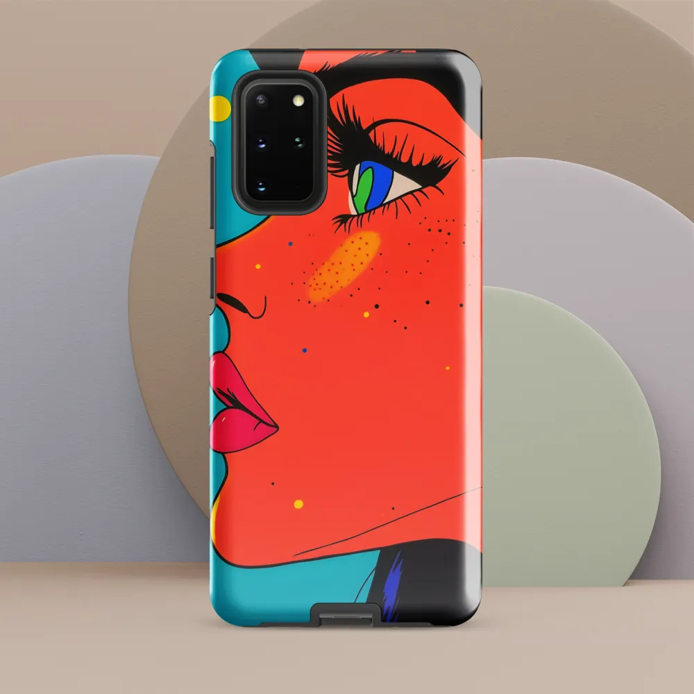 Vibrant Feminine Profile in Pop Art