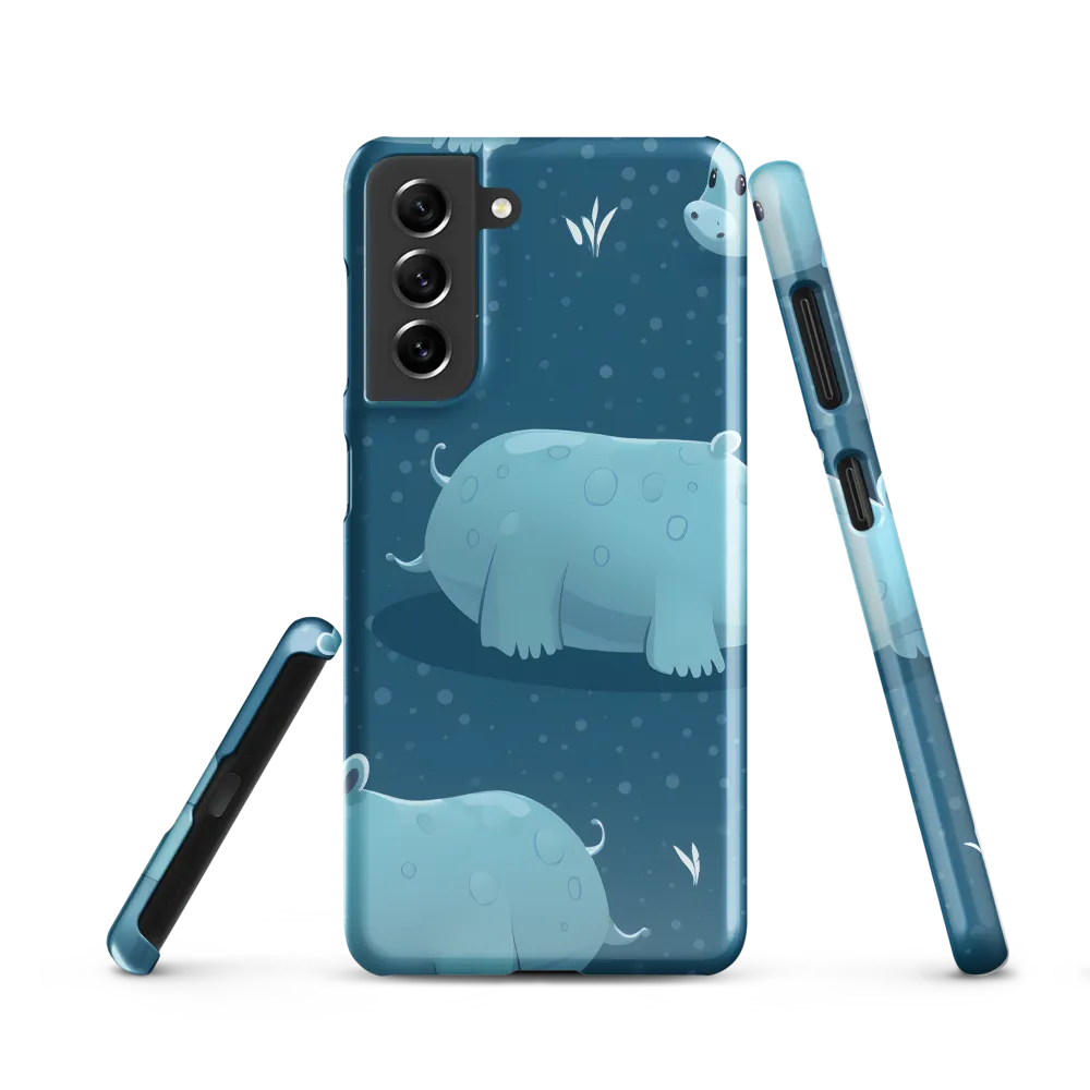 Whimsical Hippo Play | Phone Case |  S21 | Snap Case | Glossy