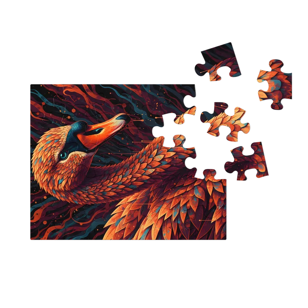 Ember Swan 
 Jigsaw Puzzle in Tin Box
