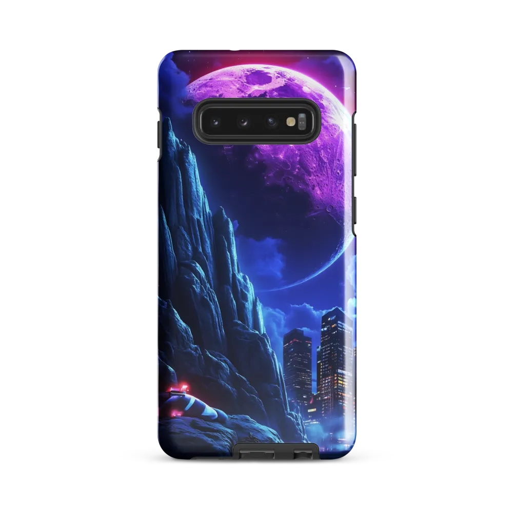 Celestial Dreams: A Futuristic Cityscape | Phone Case |  S10 Plus | Tough Case | Glossy