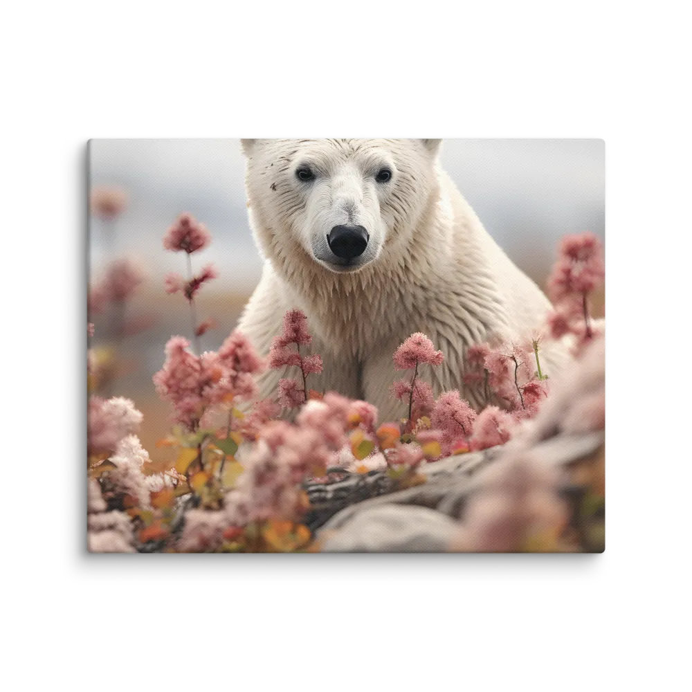 Curiosity Among Blooms: The Polar Bear