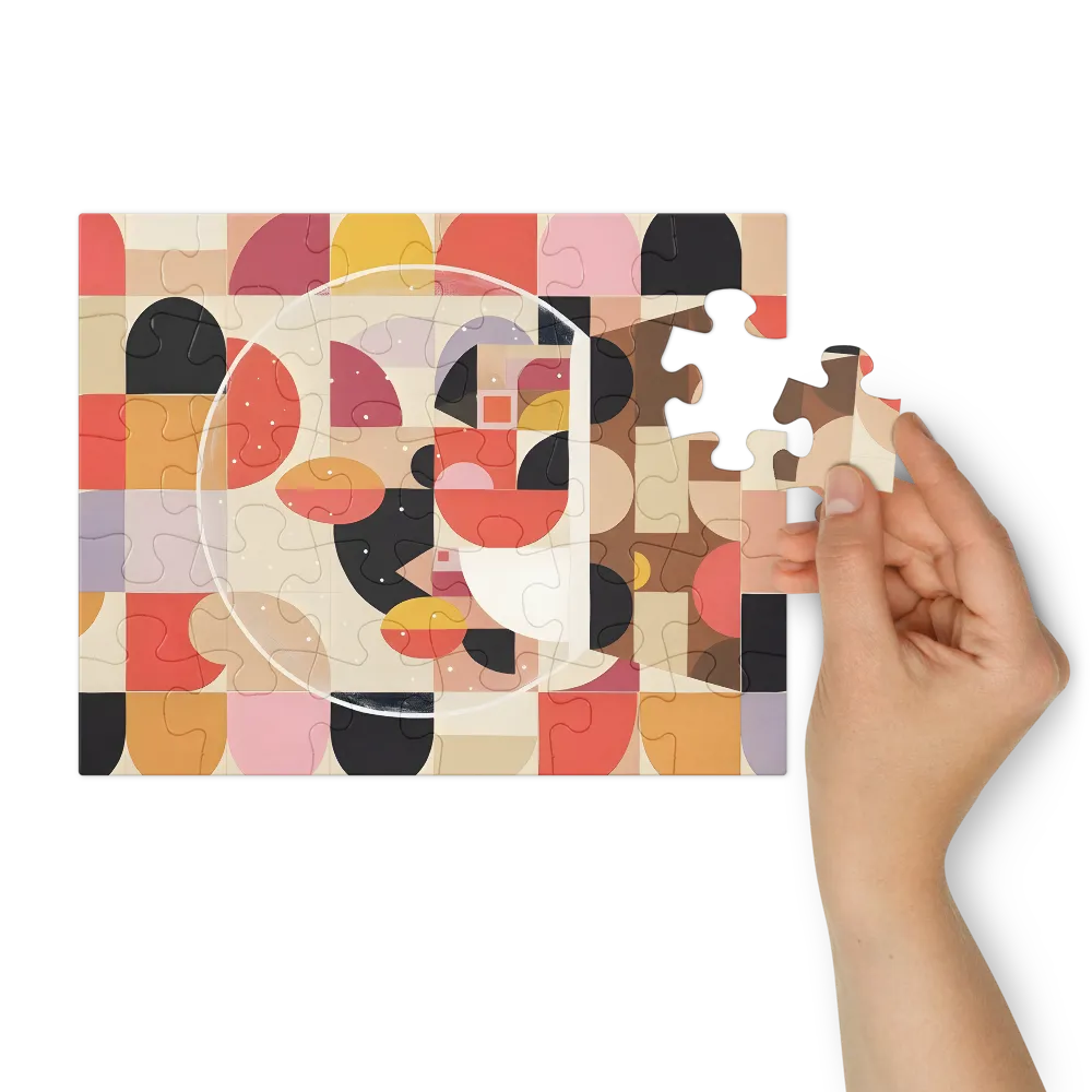 Geometric Snow Globe 
 Jigsaw Puzzle in Tin Box