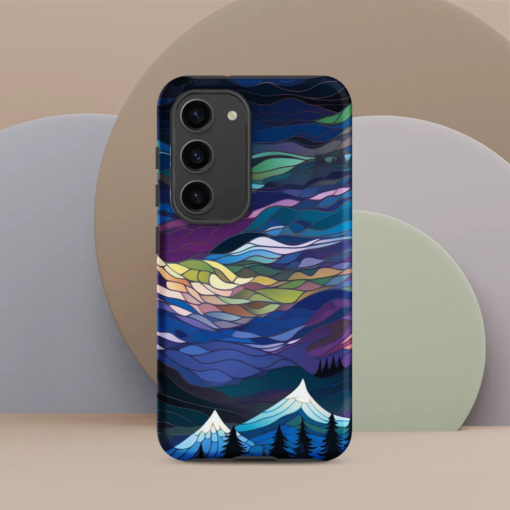 Twilight Peaks: An Abstract Mountain Landscape