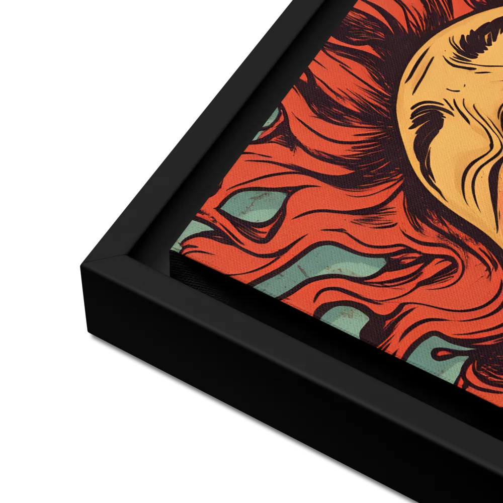 Fury Unleashed | Canvas with Black Frame | 16″×16″