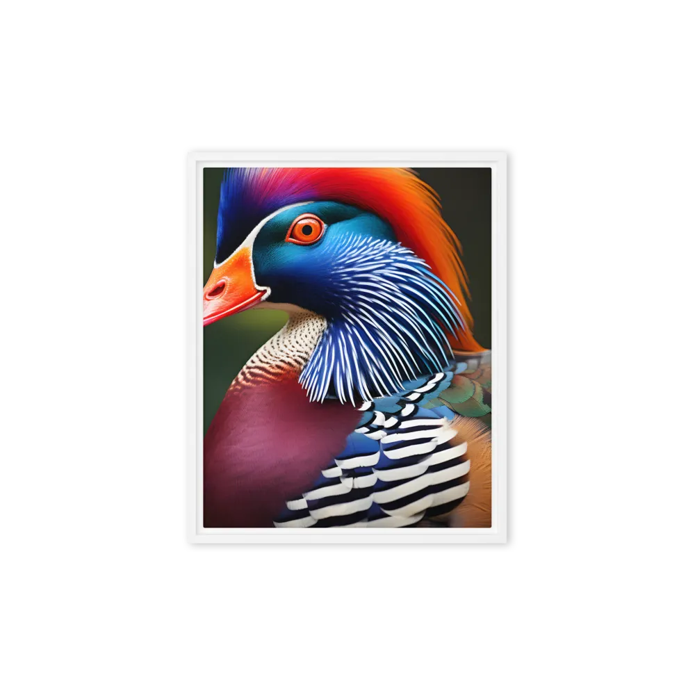 The Majestic Mandarin | Canvas with White Frame | 8″×10″