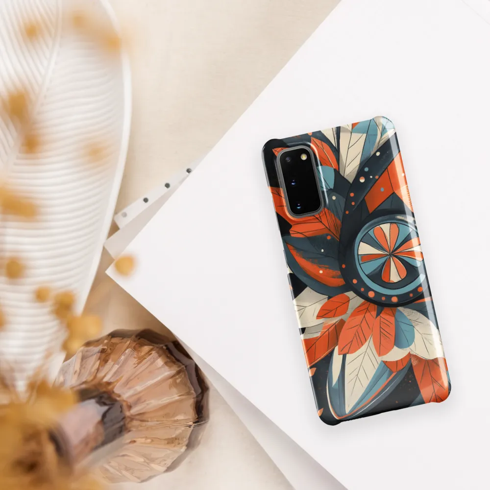Floral Symphony in Orange and Teal