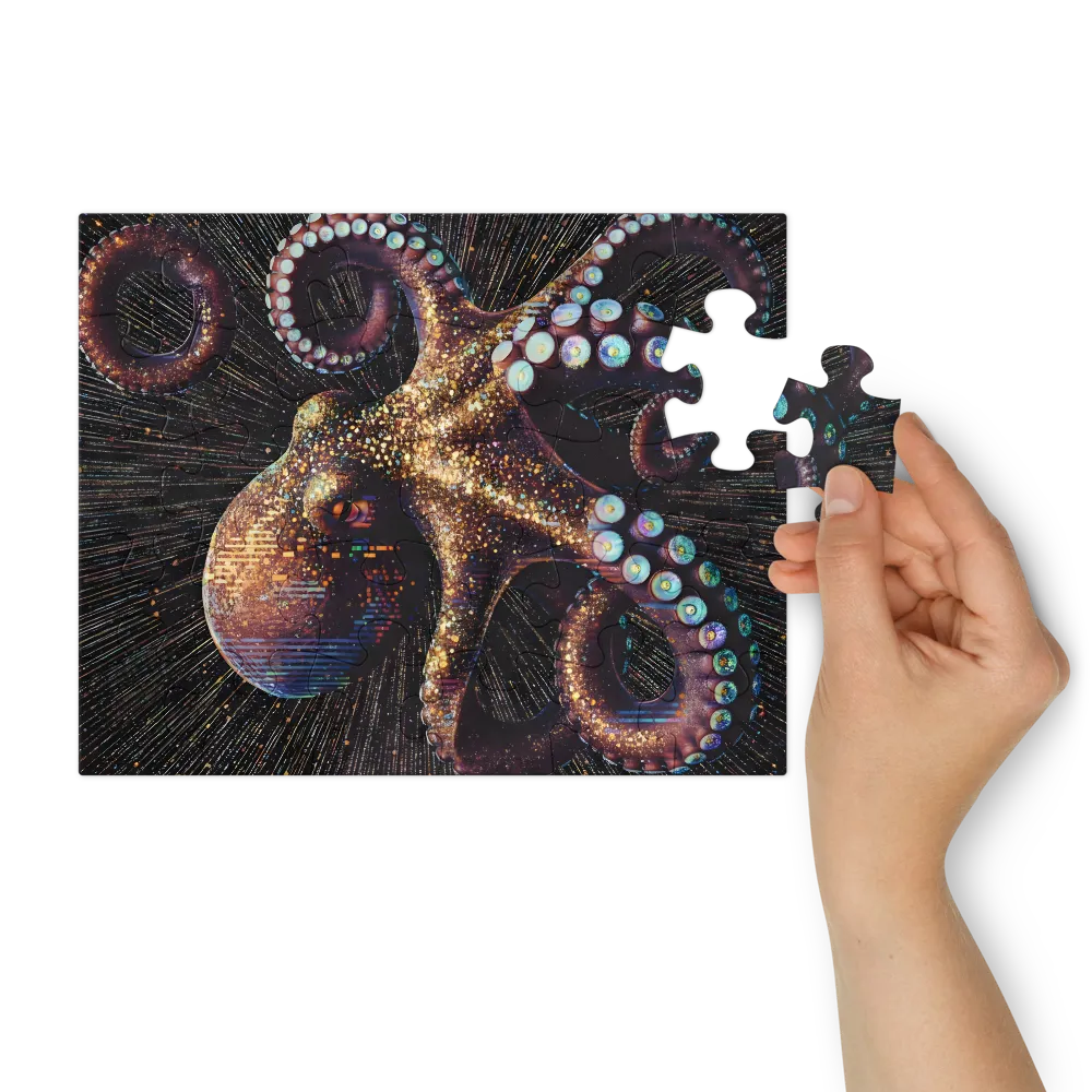 Starlit Octopus 
 Jigsaw Puzzle in Tin Box