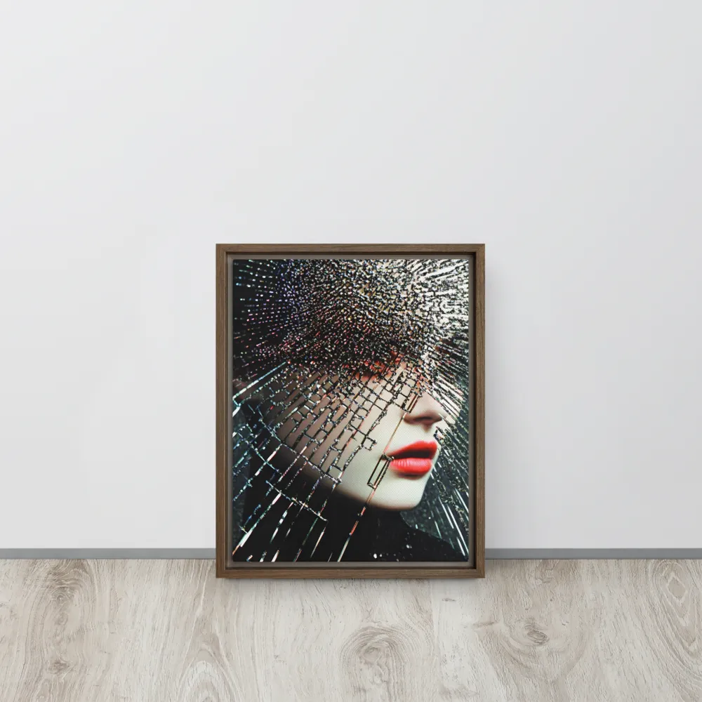 Fractured Identity | Canvas with Brown Frame | 11″×14″