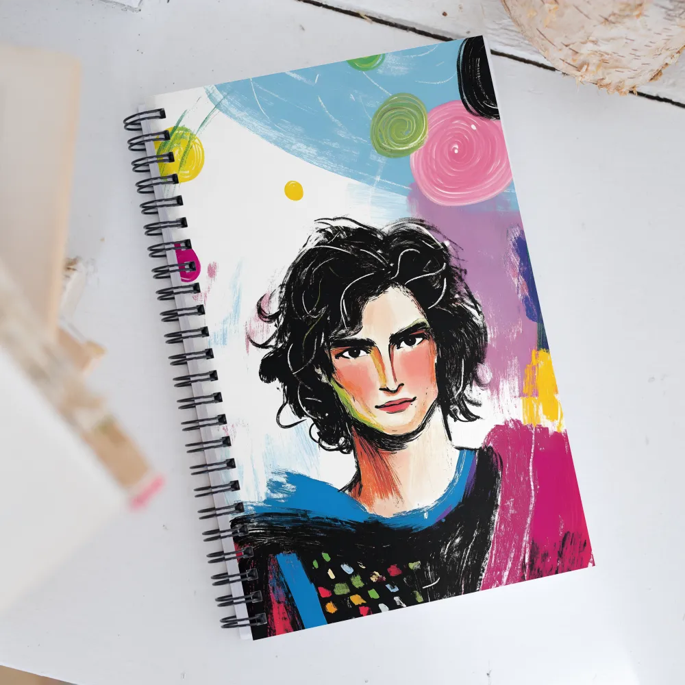 Vibrant Portrait of Youth | Spiral Notebook