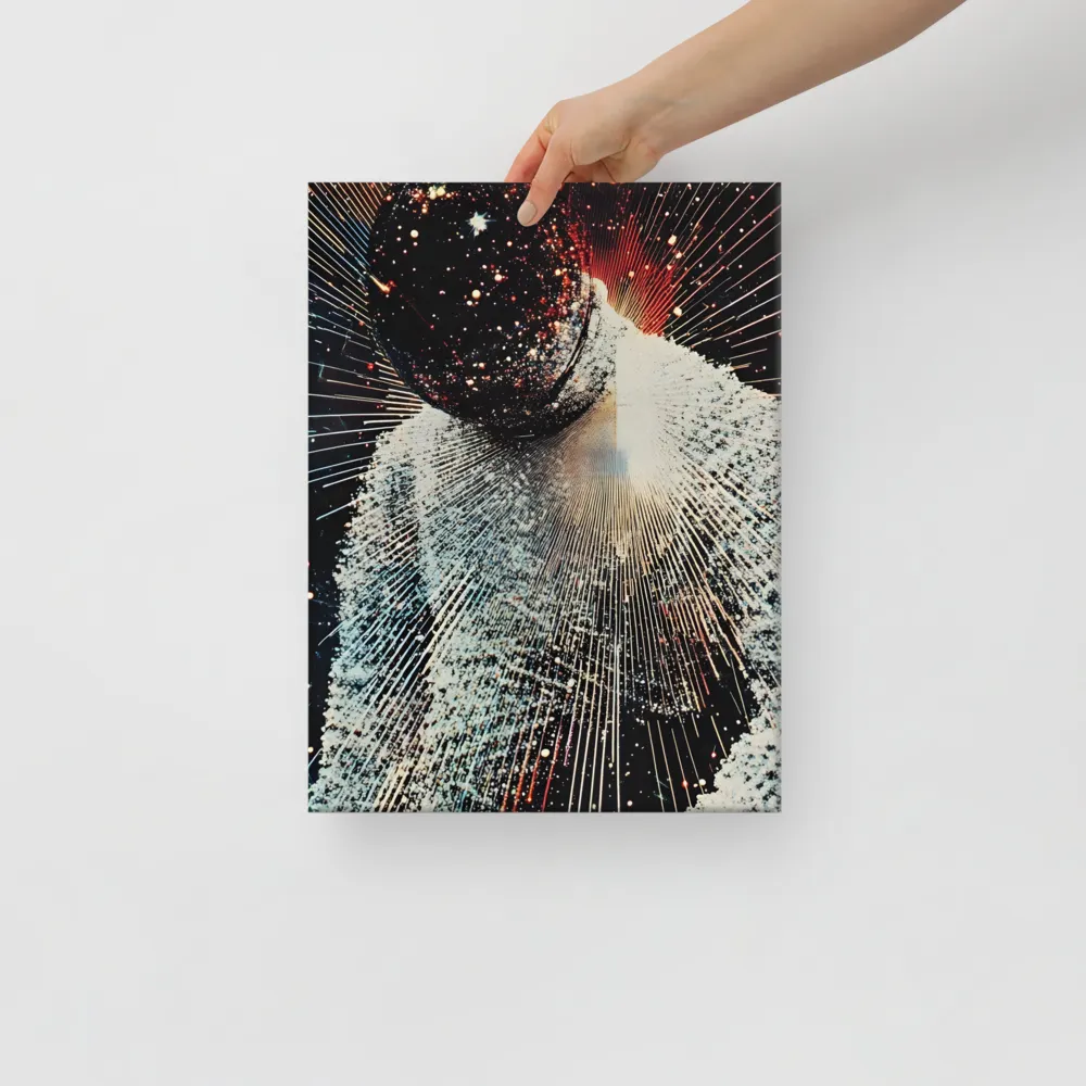 Ethereal Astronaut: A Journey Through the Cosmos | Canvas | 12″×16″