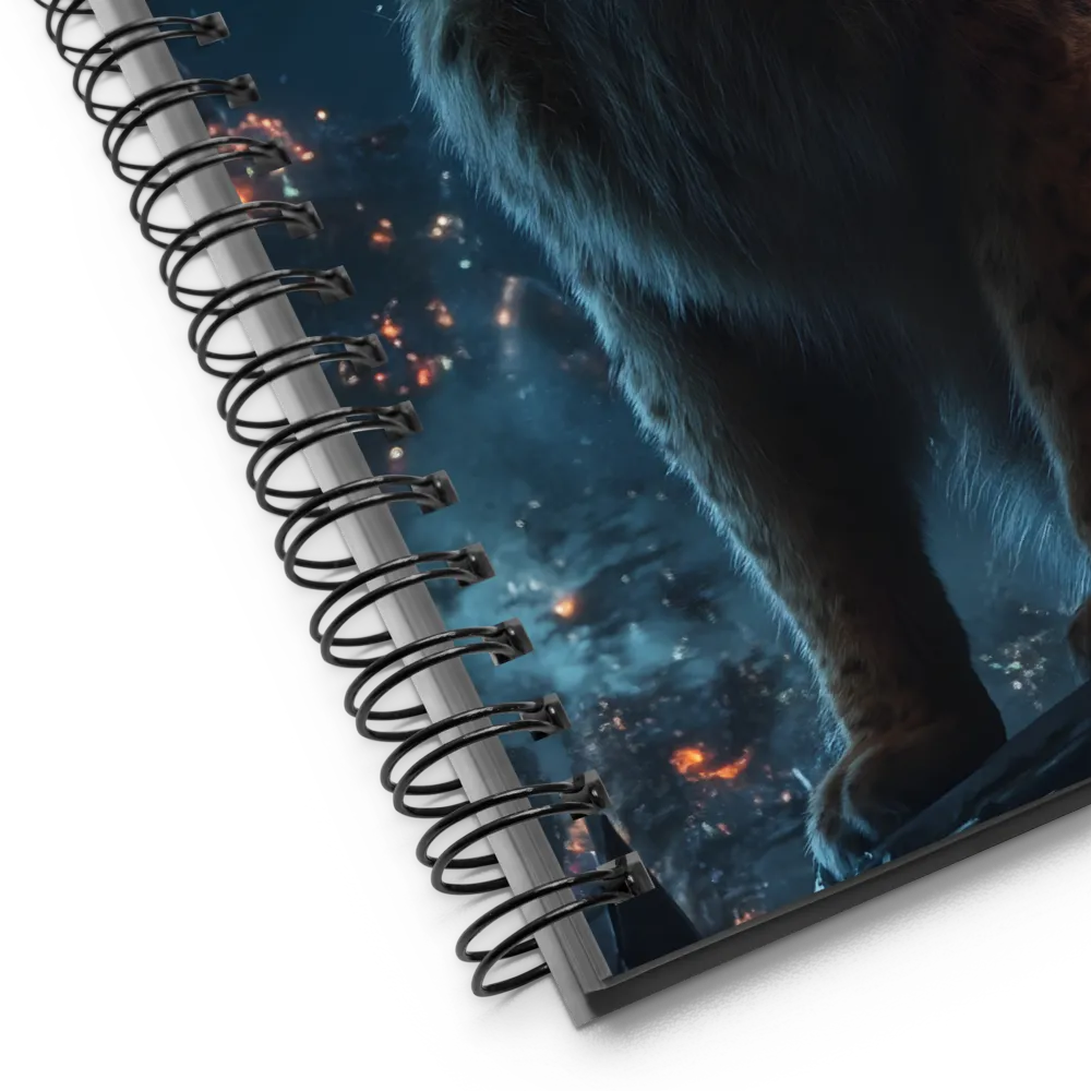 Cosmic Sentinel: The Majestic Panther | Spiral Notebook