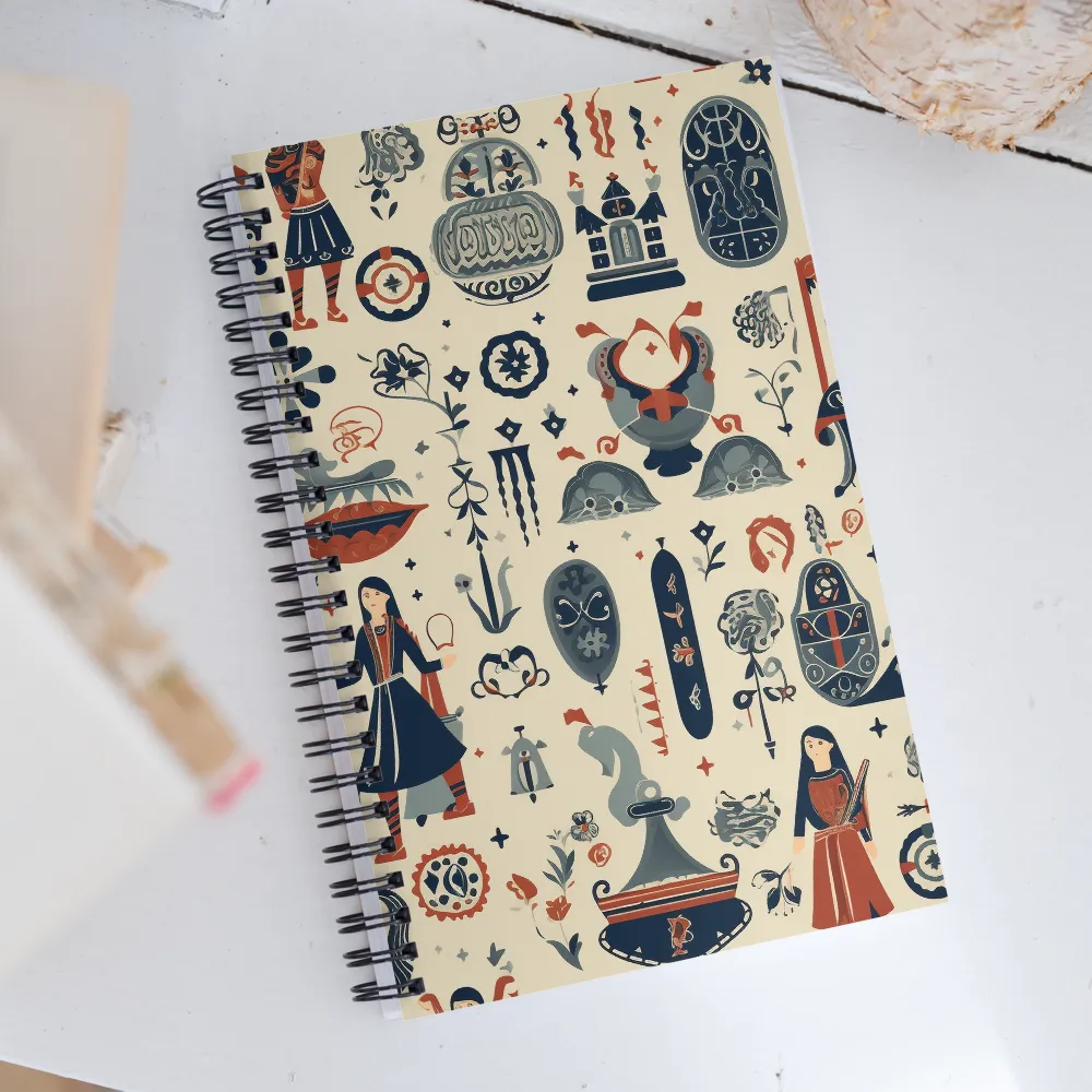 Tapestry of Myth and Whimsy | Spiral Notebook