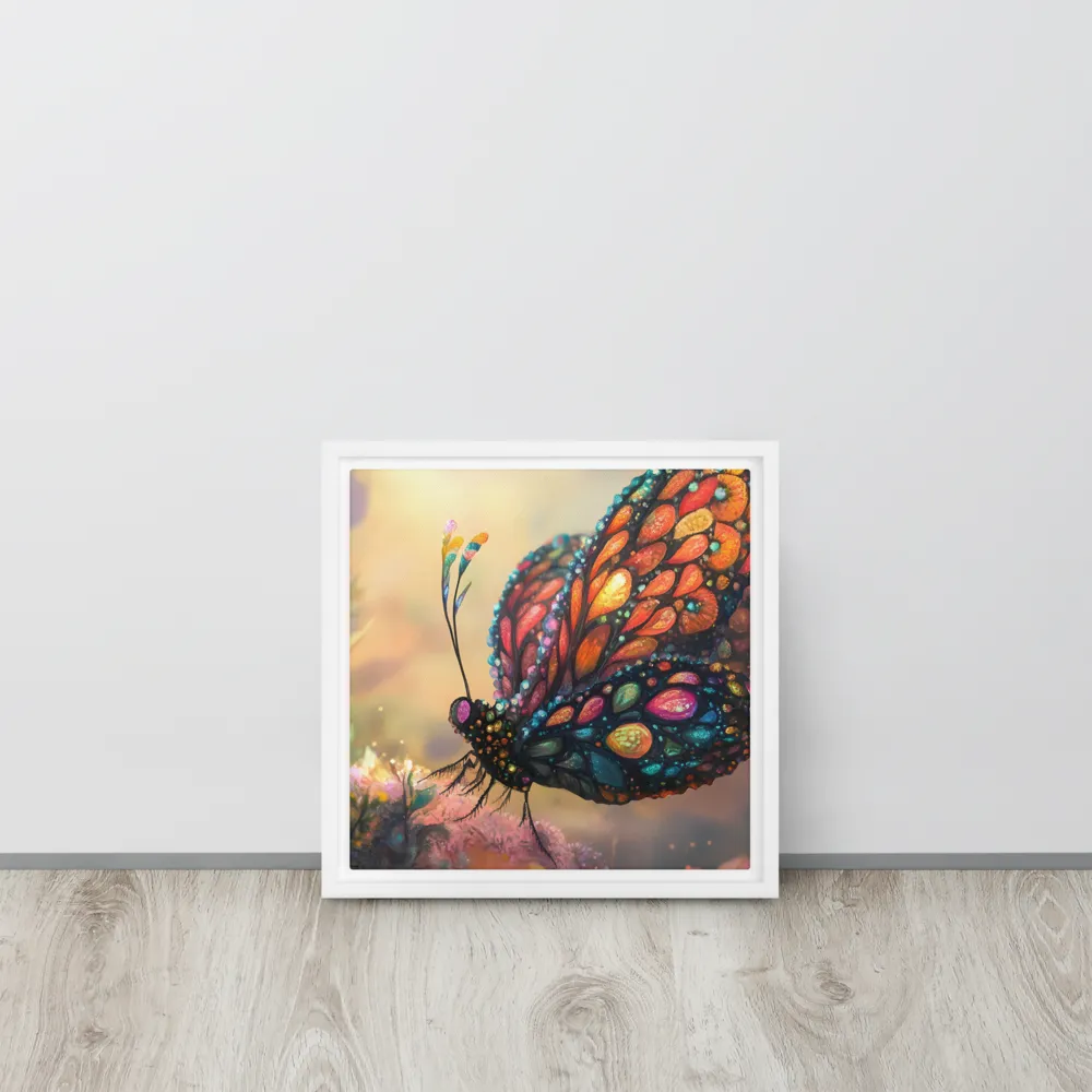 Whispers of a Colorful Dream | Canvas with White Frame | 12″×12″