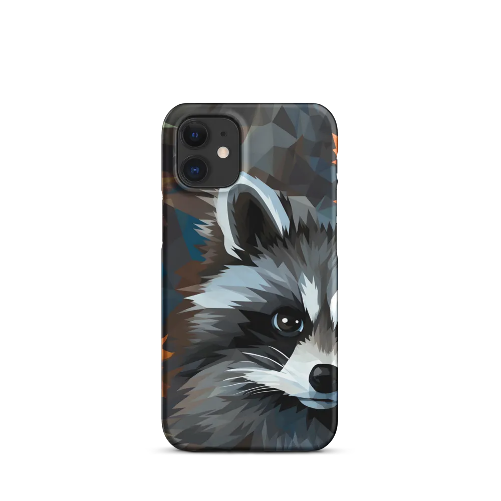 Whispers of Autumn: The Raccoon's Gaze | Phone Case |  12 Mini | Snap Case | Matte