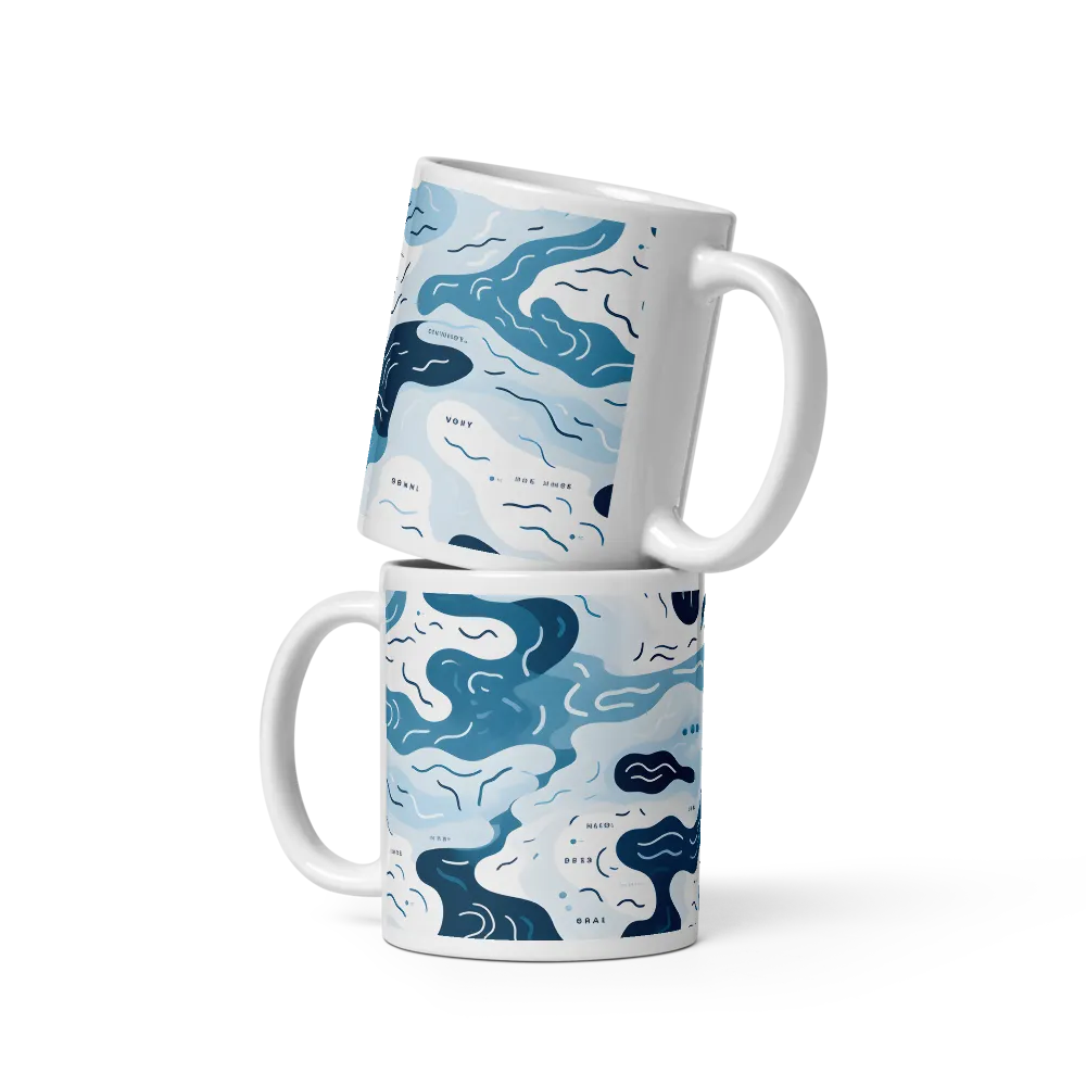 Flowing Waters: An Abstract Journey | Mugs | Multiple Sizes & Colors