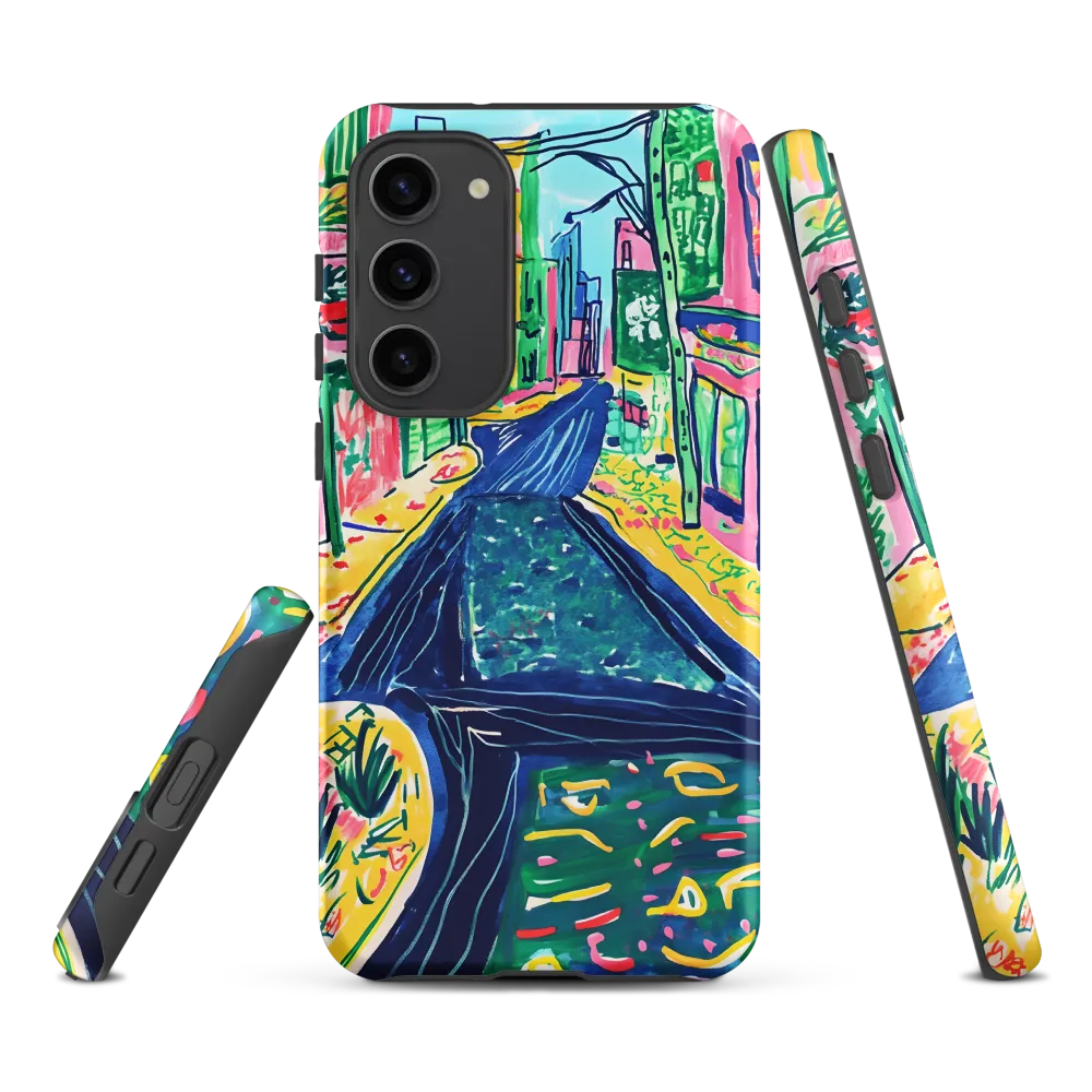 Dreamy Street in Vibrant Hues