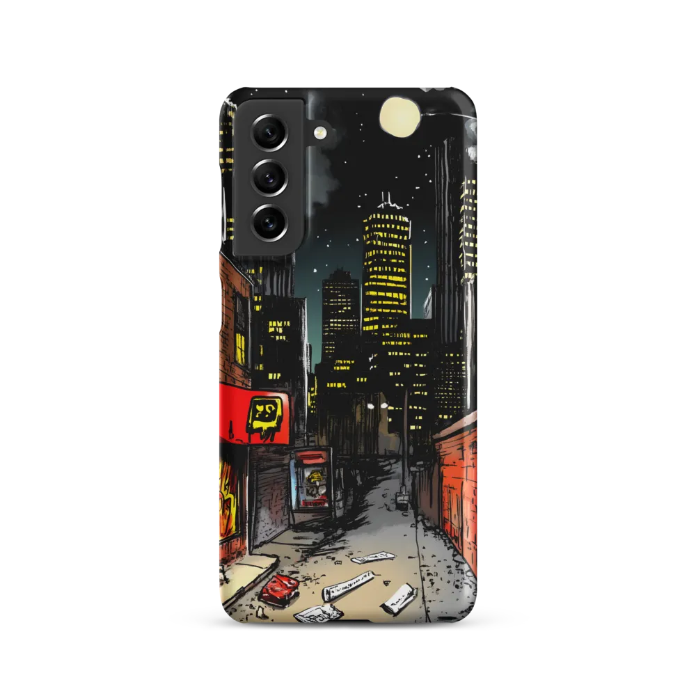 Nocturnal Cityscape: The Hidden Alley | Phone Case |  S21 | Snap Case | Matte