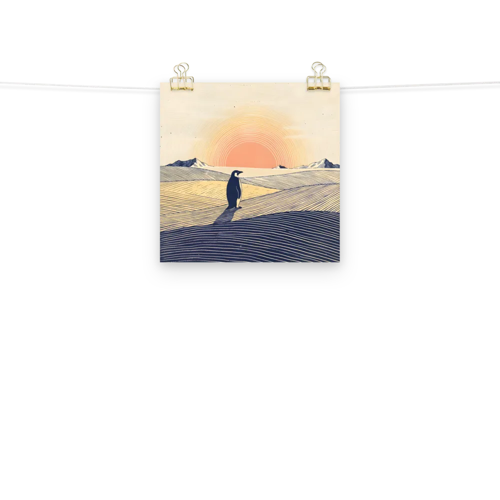 Penguin at Dusk 
 Poster | 10″x 10″
