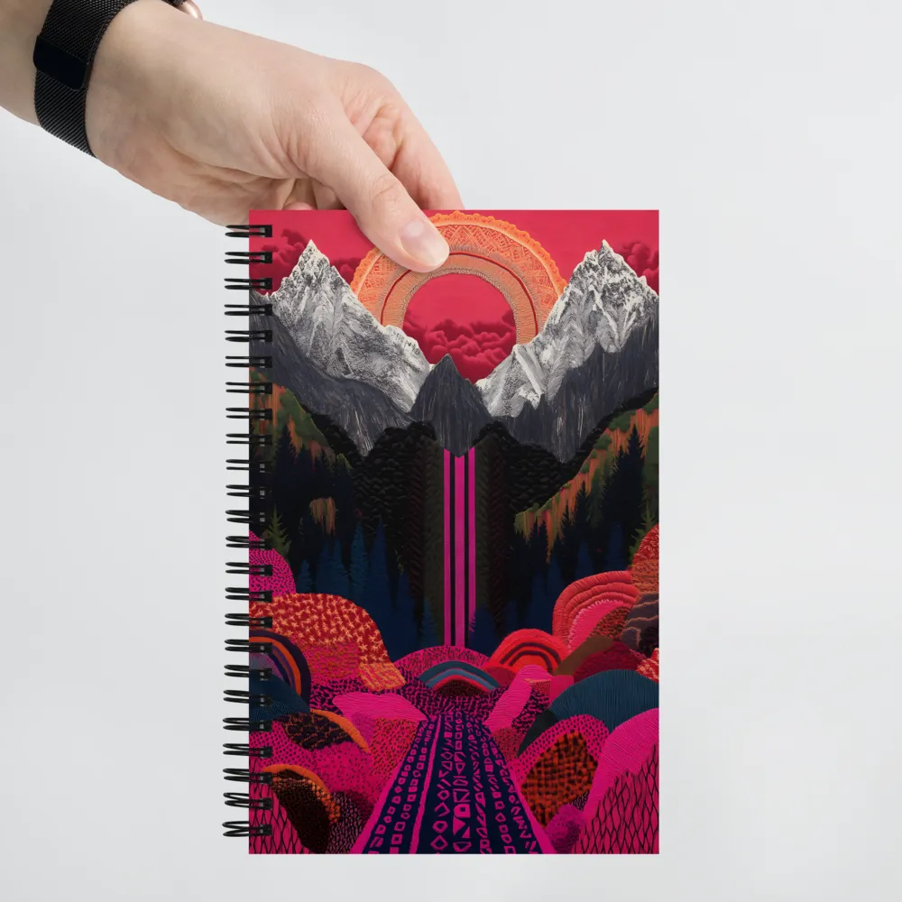 Ethereal Cascade: A Surreal Landscape | Spiral Notebook