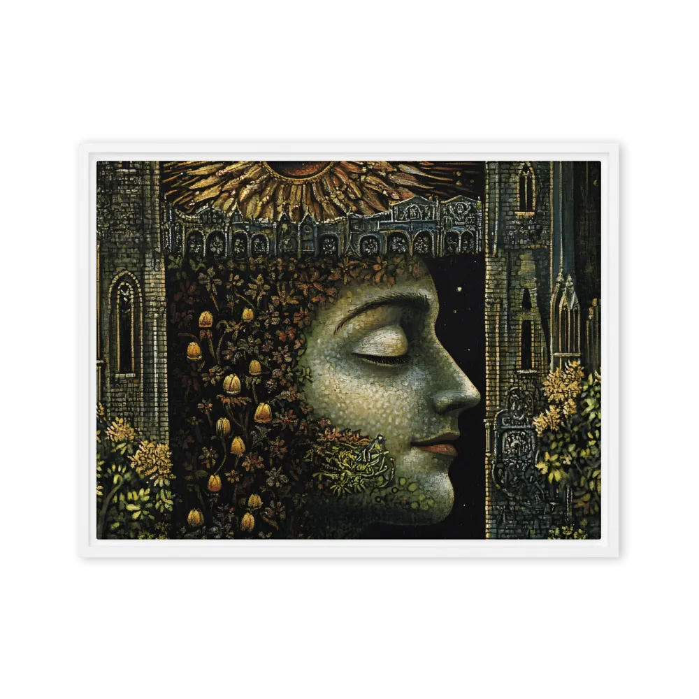 Nature’s Embrace: The Infinite Connection | Canvas with White Frame | 18″×24″