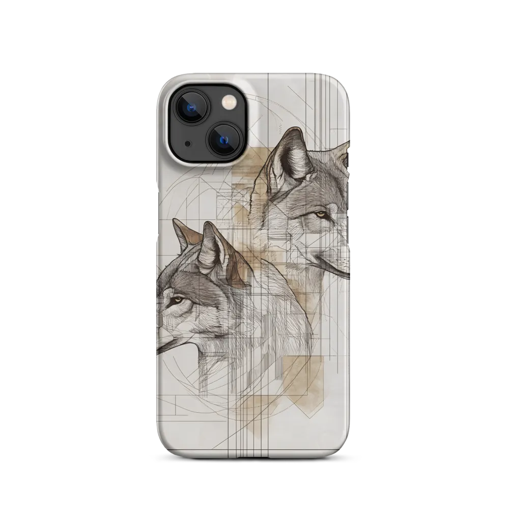 Geometric Harmony: The Essence of Wolves | Phone Case |  13 | Snap Case | Matte