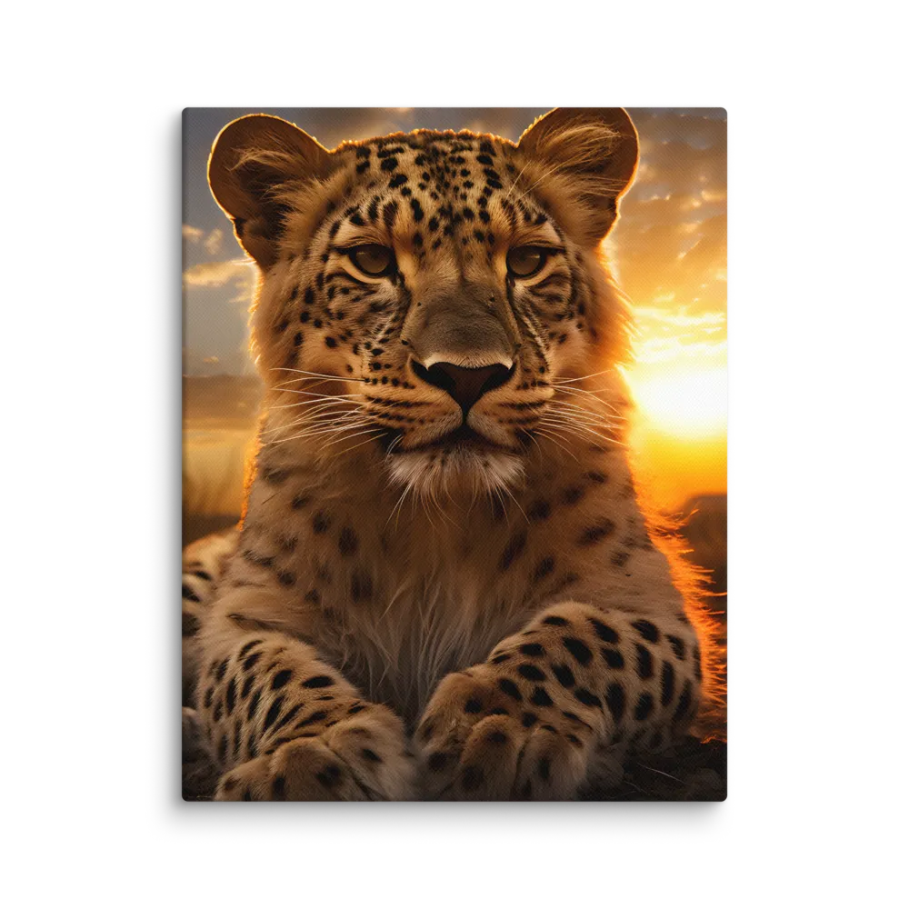 Regal Presence: The Leopard at Sunset