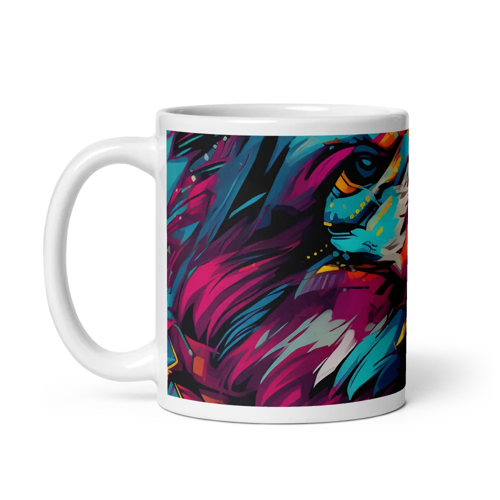 Vivid Majesty: The Modern Lion | Mug with White inside | 11 oz