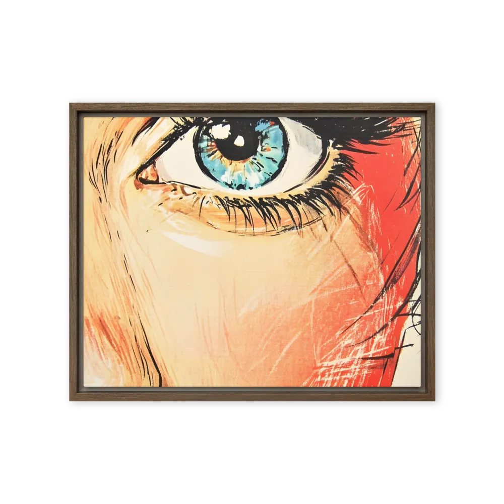Gaze of Emotion | Canvas with Brown Frame | 16″×20″
