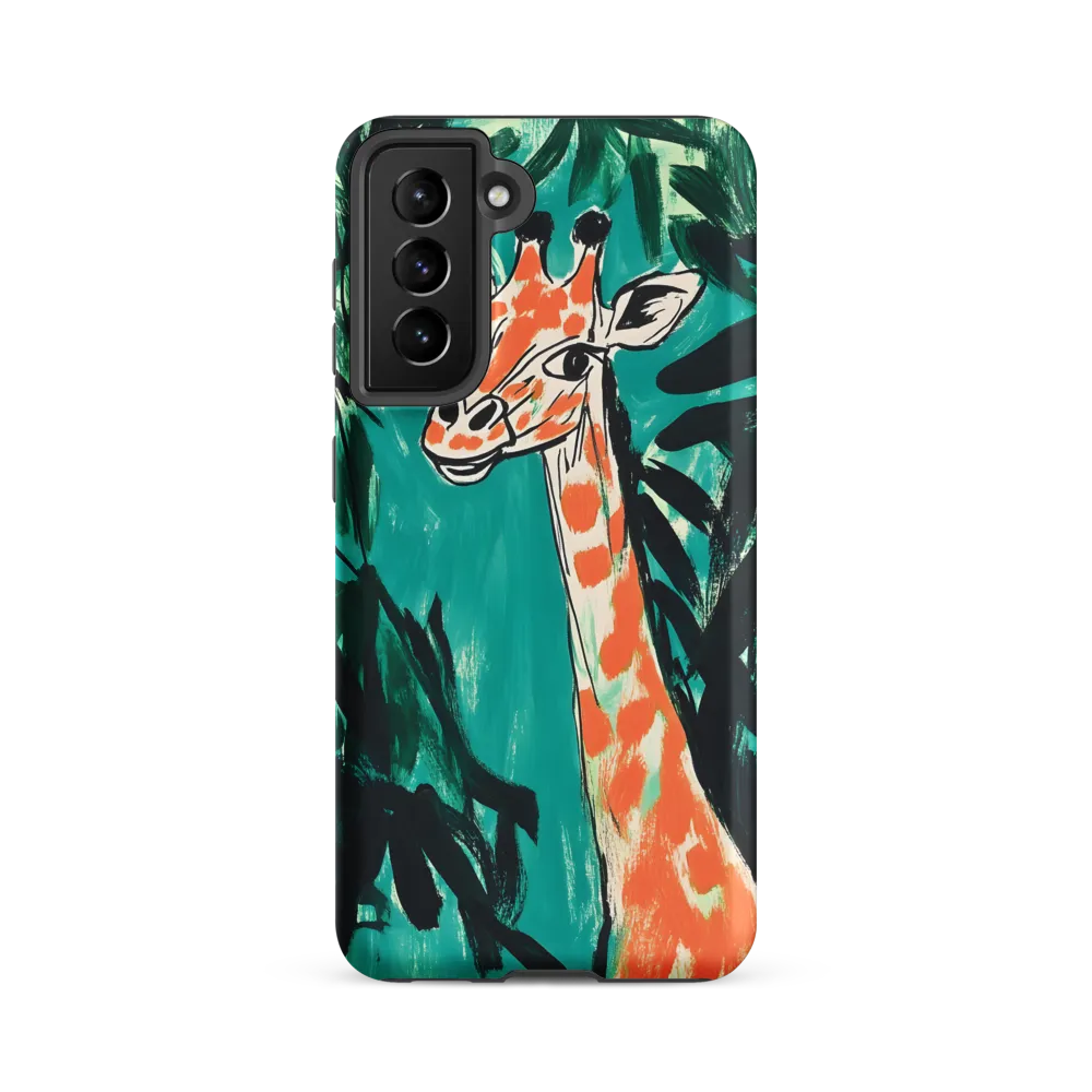 Curious Giraffe in Lush Greenery | Phone Case |  S21 FE | Tough Case | Matte