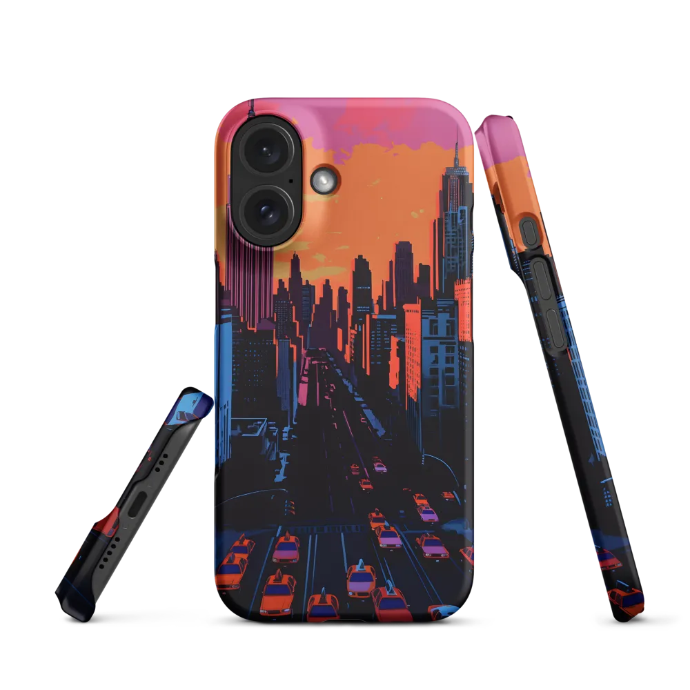Sunset Over Skyscrapers | Phone Case |  16 | Snap Case | Matte