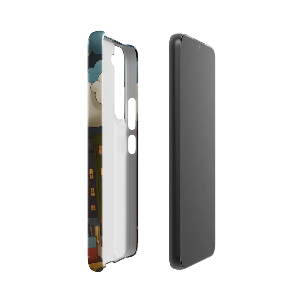 Urban Symphony: A City Awakens at Dusk | Phone Case |  S22 | Snap Case | Glossy