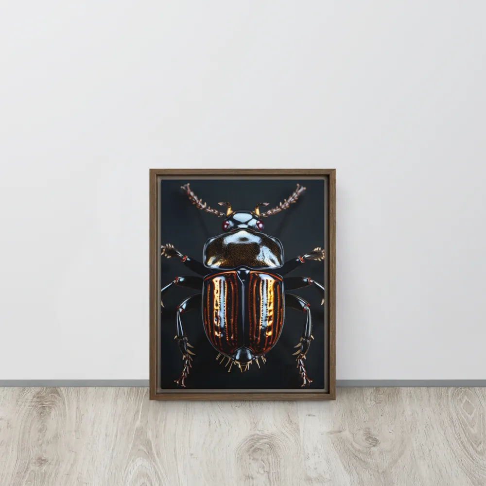 Luminous Insect Majesty | Canvas with Brown Frame | 11″×14″