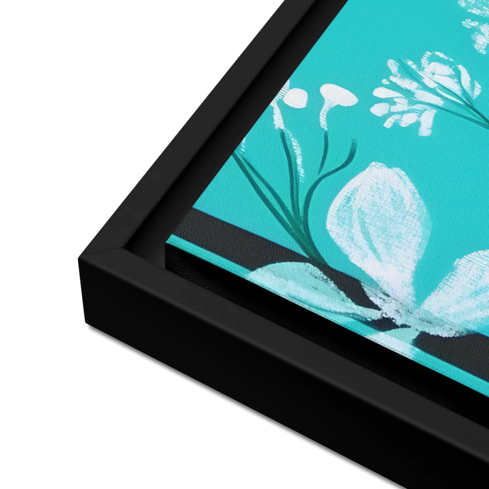 Whispers of Spring: A Colorful Retreat | Canvas with Black Frame | 18″×24″