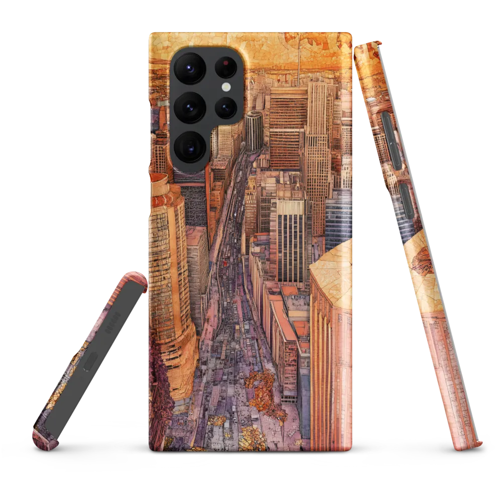 Mosaic Cityscape at Dusk