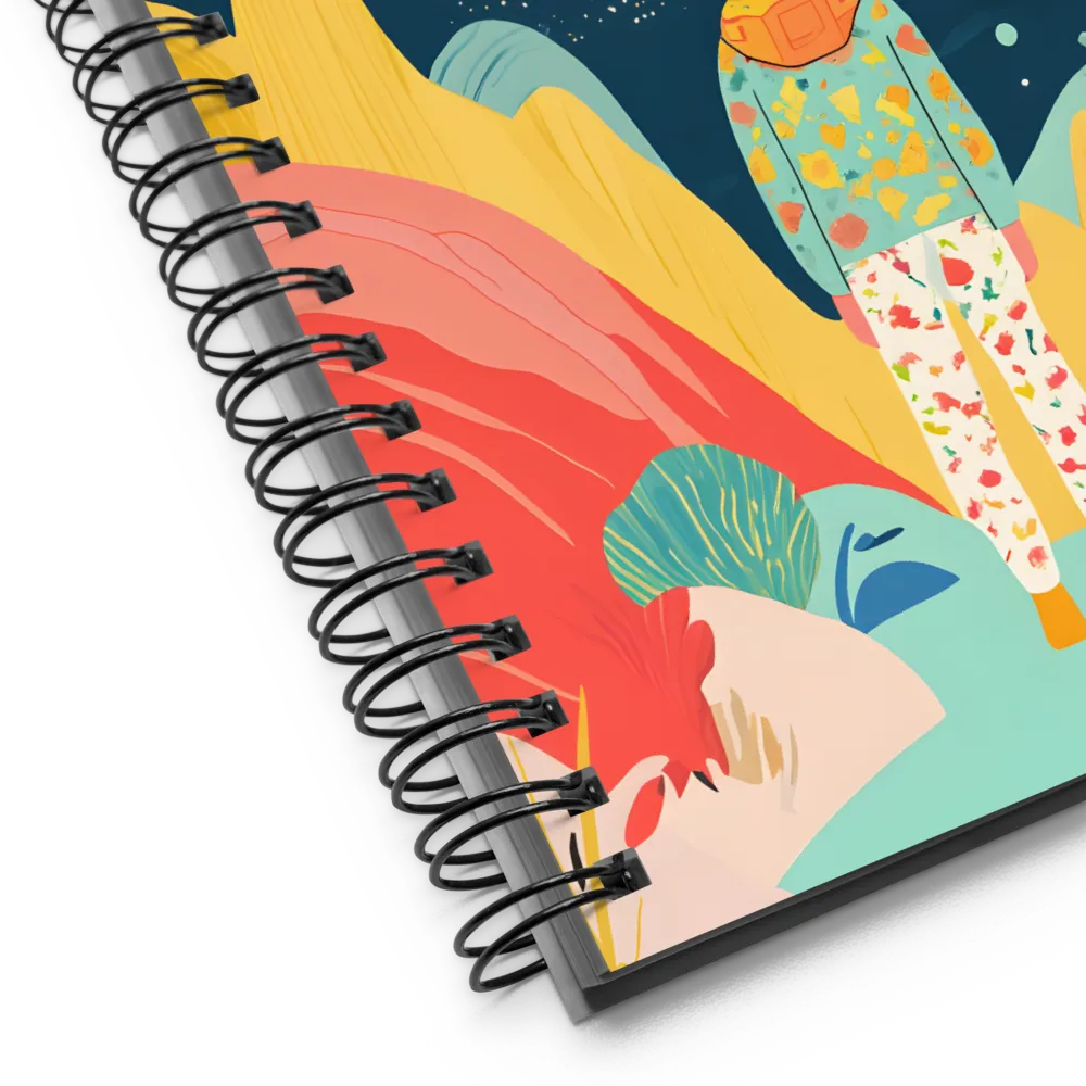 Dreamscapes Under Cosmic Light | Spiral Notebook