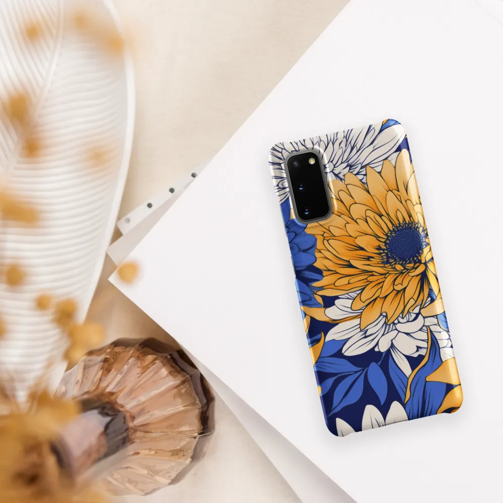 Floral Harmony in Blue and Yellow