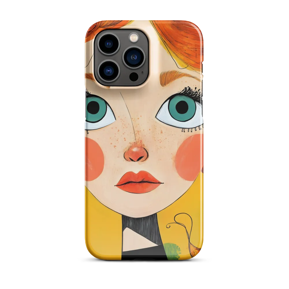 Whimsical Portrait of a Girl | Phone Case |  14 Pro Max | Snap Case | Glossy