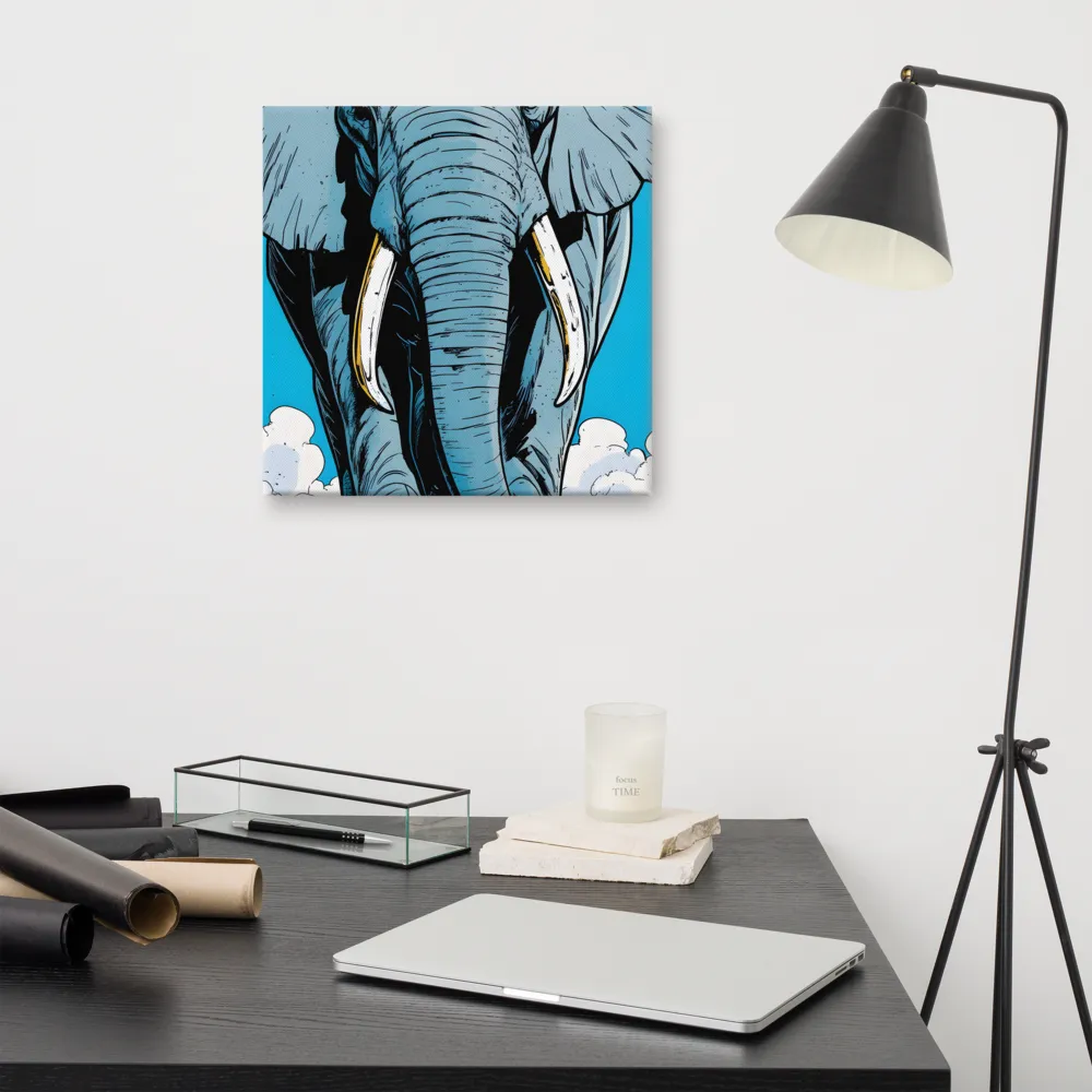Majestic Presence: The Elephant | Canvas | 16″×16″