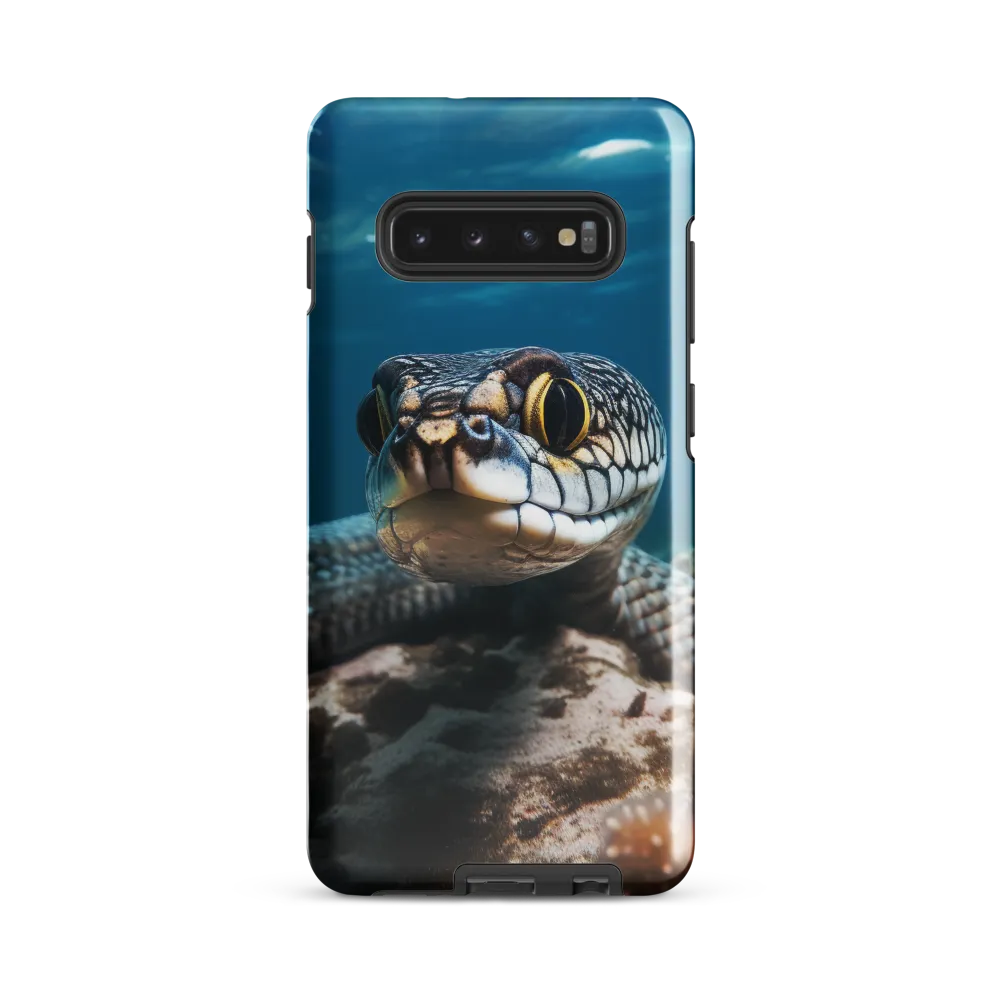 Underwater Majesty: The Serpent's Gaze | Phone Case |  S10 Plus | Tough Case | Glossy