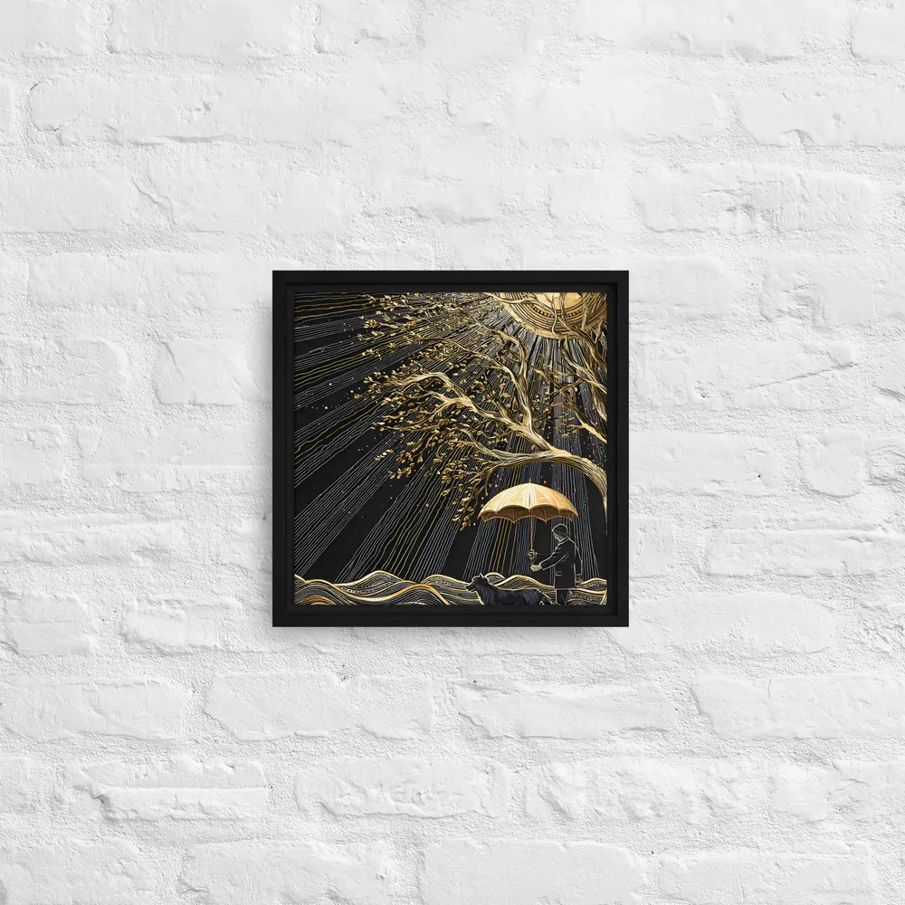 Under the Golden Sun 
 Canvas with Black Frame | 12″x 12″
