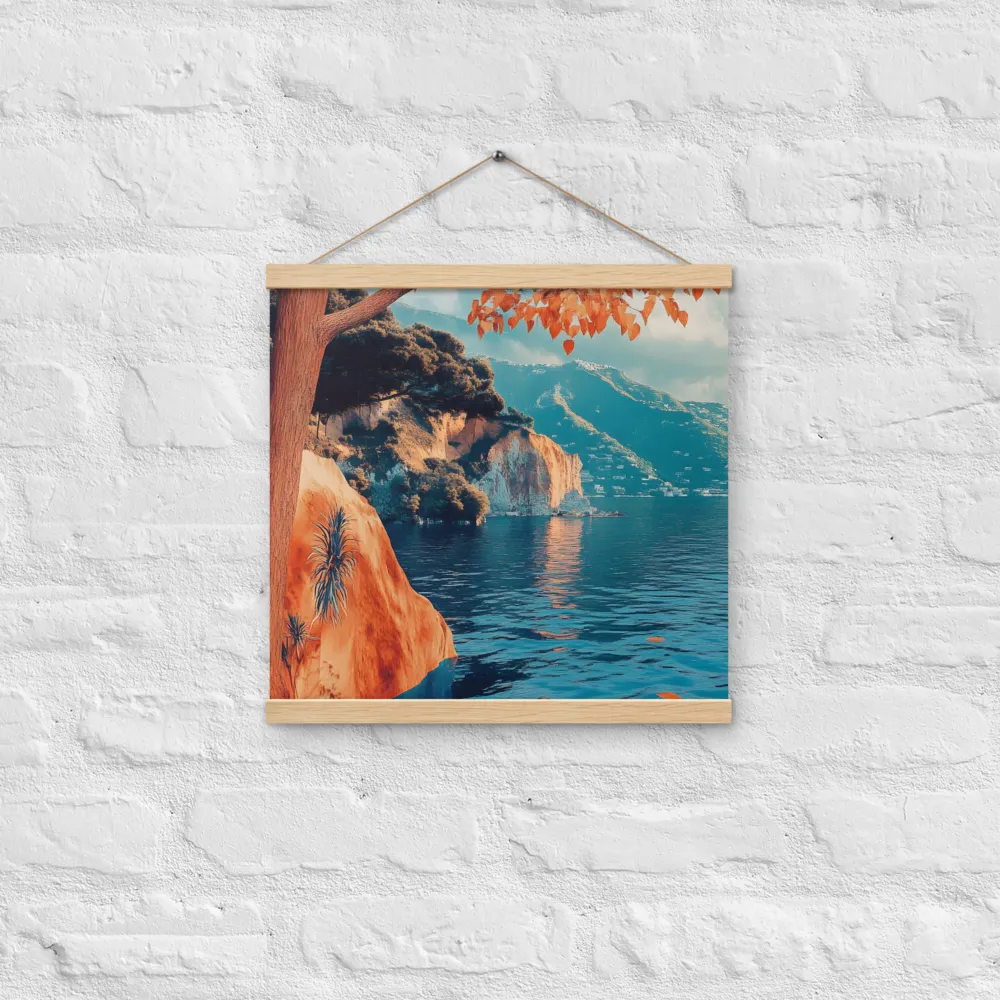 Elysian Waterscape | Poster With Oak Wood Hanger | 16″×16″