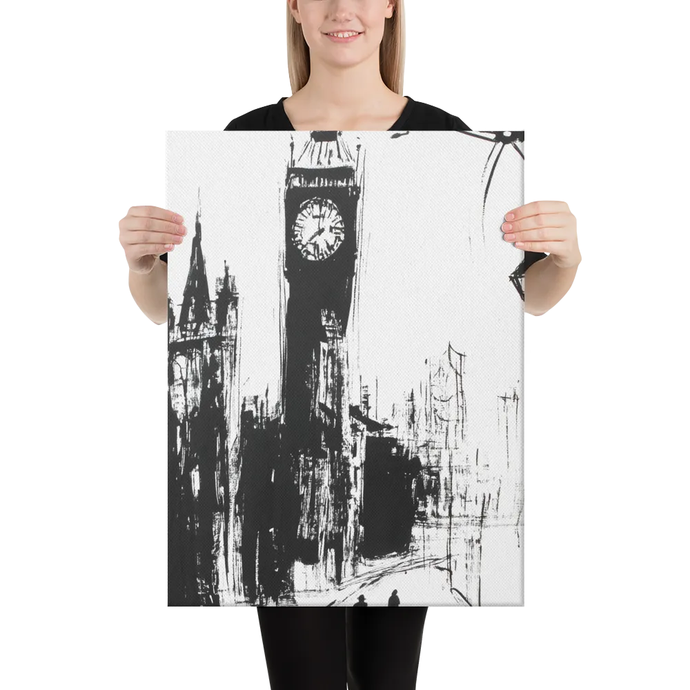 Clock Tower in Motion | Canvas | 18″×24″