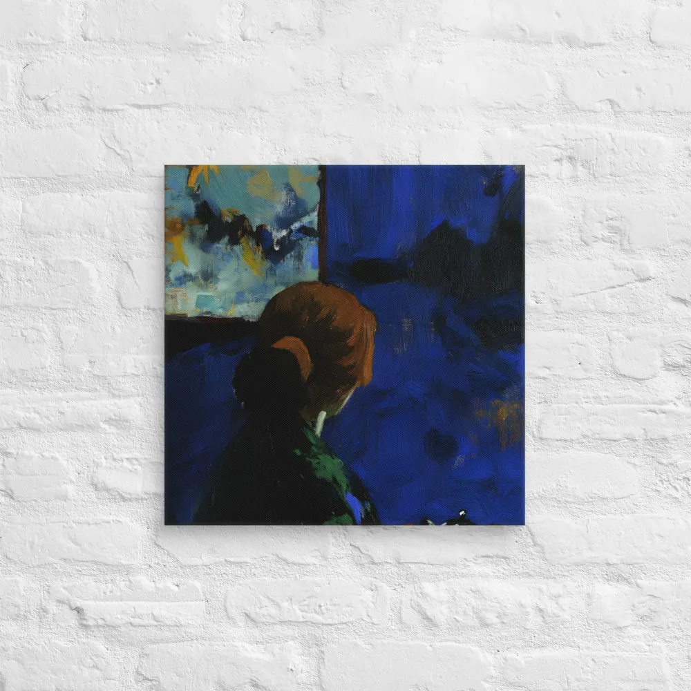 Contemplation Under the Night Sky | Canvas | 18″×18″
