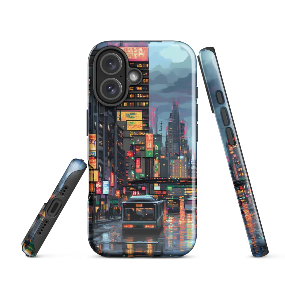 Neon Dreams: A Pixelated Urban Night